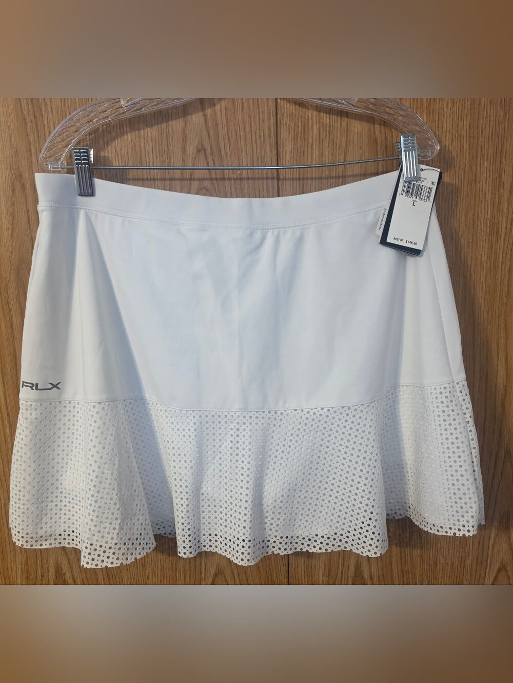 RLX Ralph Lauren Skort w/raw edge laser cut hem size L